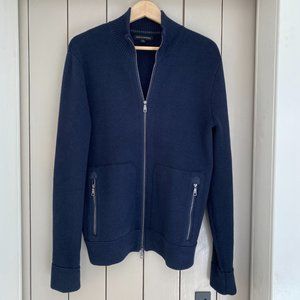 Banana Republic Navy Zip Up Sweater